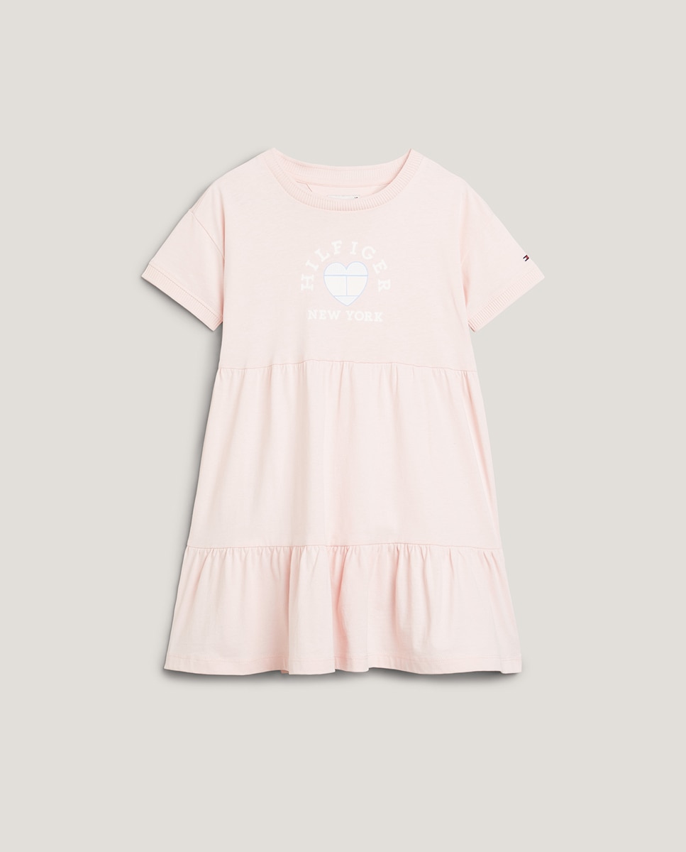 Imagen 0 de Vestido de bebé niña de manga corta con cuello redondo