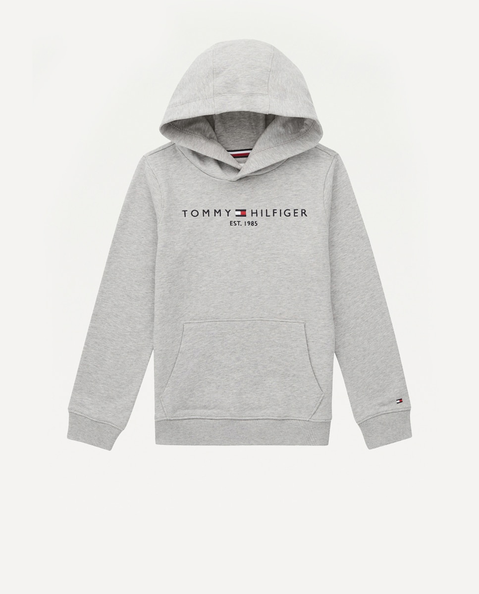 Imagen 0 de Sudadera de bebe niño en gris con capucha y logo bordado