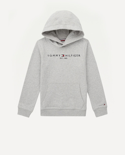 Imagen 0 de Sudadera de bebe niño en gris con capucha y logo bordado
