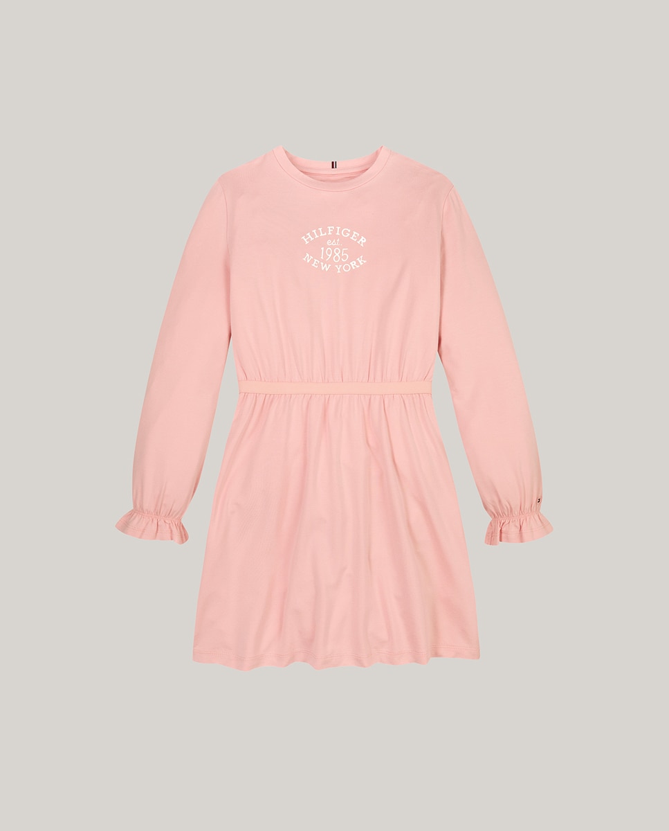 Imagen 0 de Vestido de bebé niña de manga larga ajustado a cintura