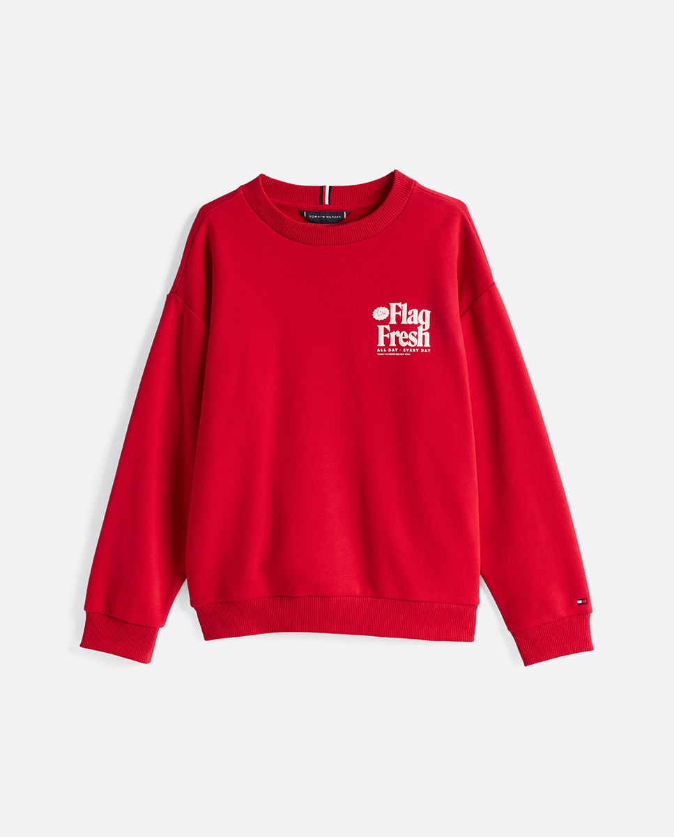 Imagen 0 de Sudadera de bebé niño con cuello redondo y logo impreso en el pecho