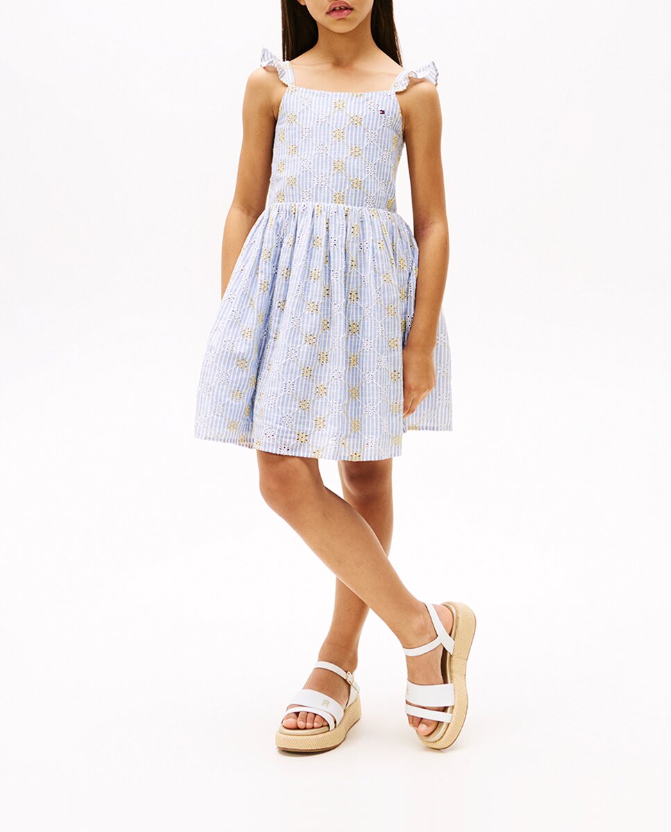 Imagen 0 de Vestido de bebé niña de tirantes con diseño bordado inglés