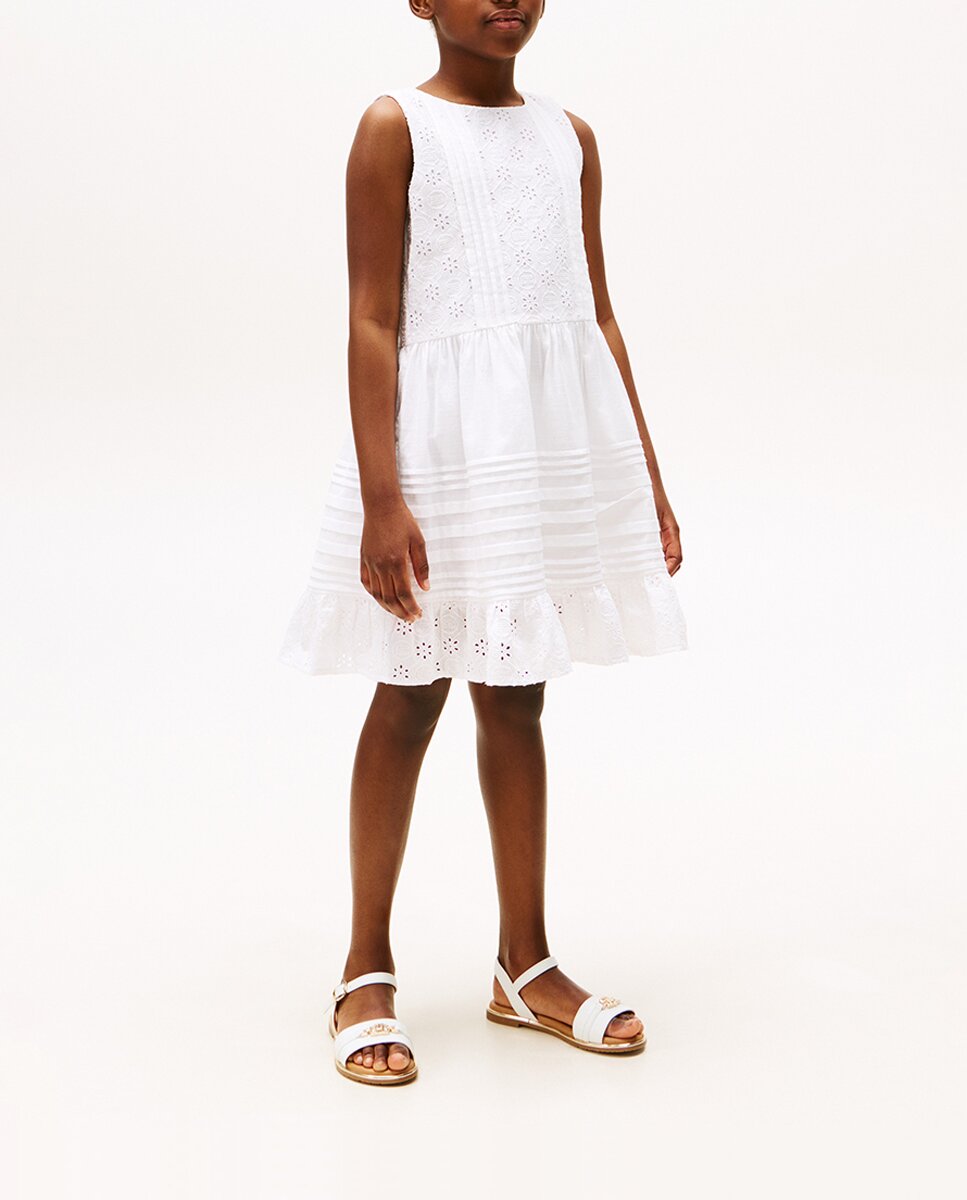 Imagen 0 de Vestido de bebé niña sin mangas con diseño troquelado