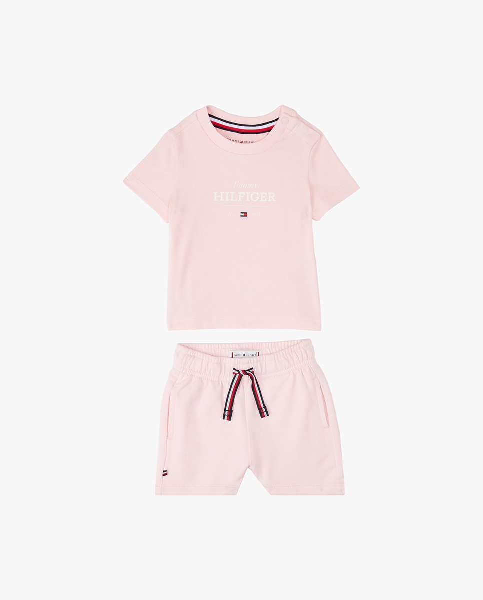 Imagen 0 de Set de regalo de bebé niña de camiseta y pantalón corto a juego