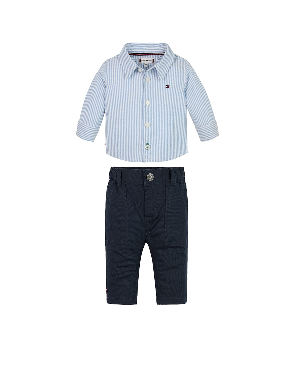 Imagen 0 de Set de bebé niño camisa manga larga y pantalón