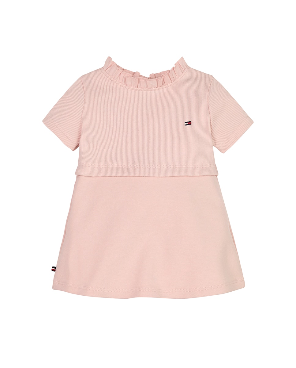 Imagen 0 de Vestido de bebé niña manga corta y cuello redondo