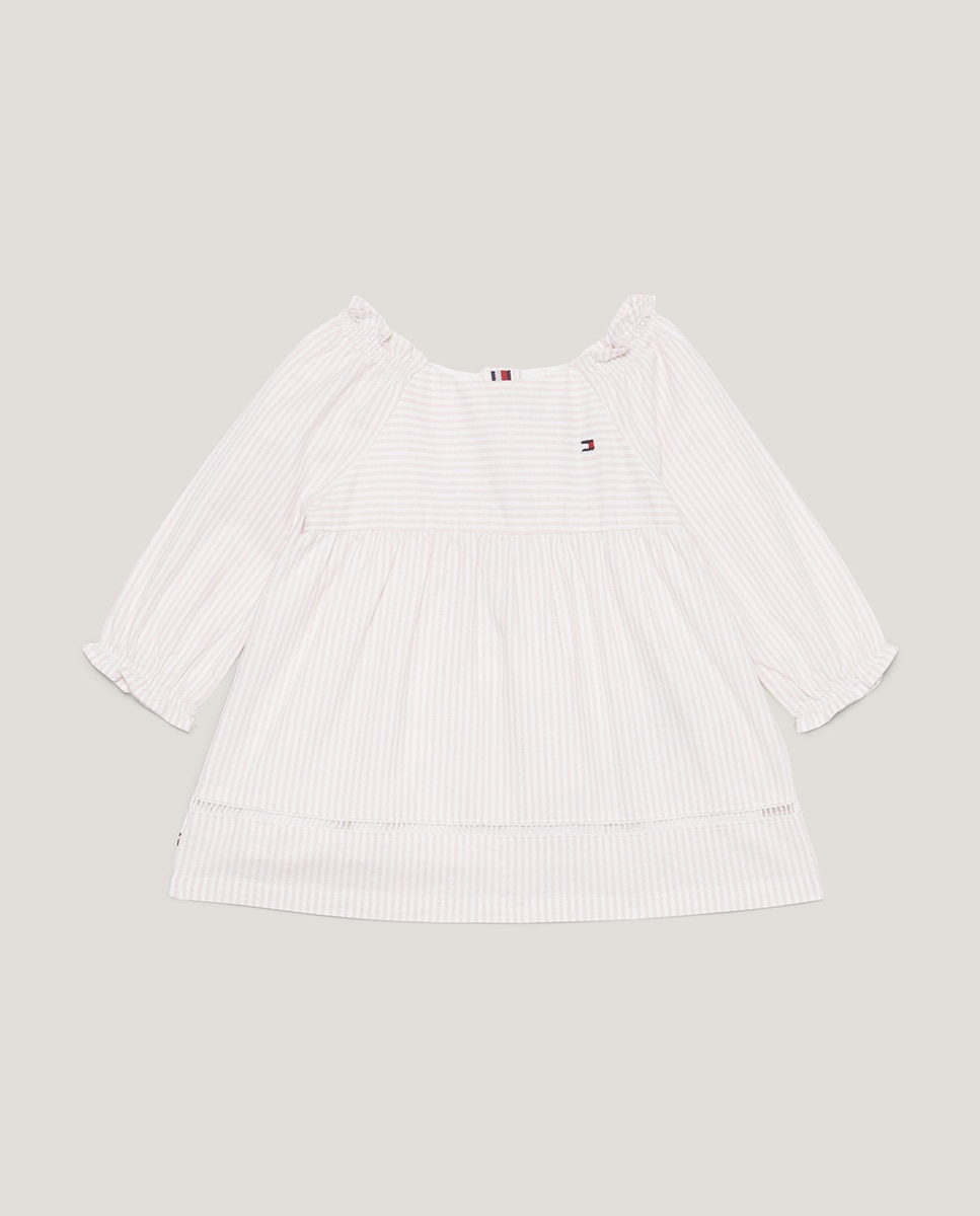Imagen 0 de Vestido de bebé niña manga larga y cuello barco