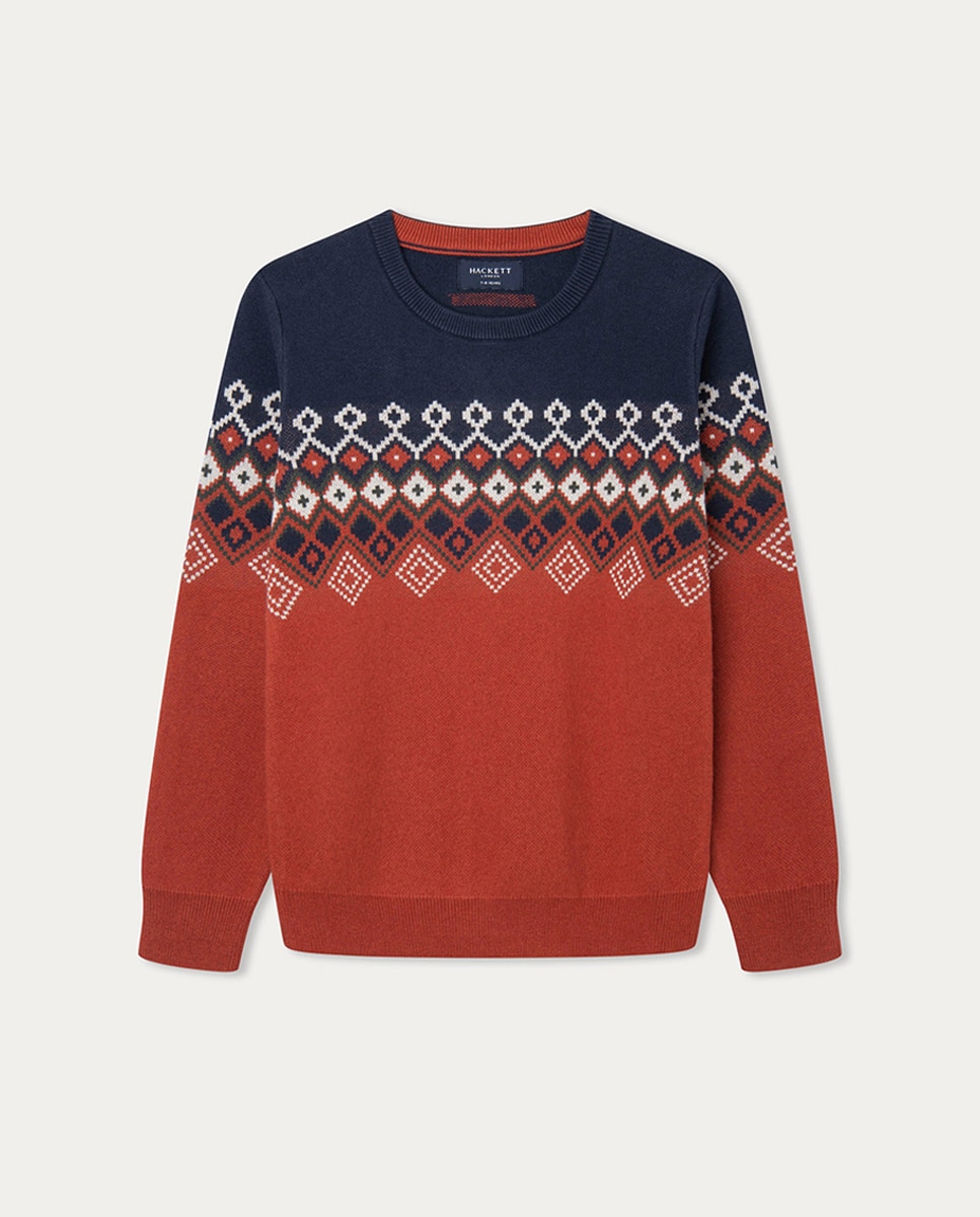 Imagen 0 de Jersey de niño con combinación de colores y cuello redondo