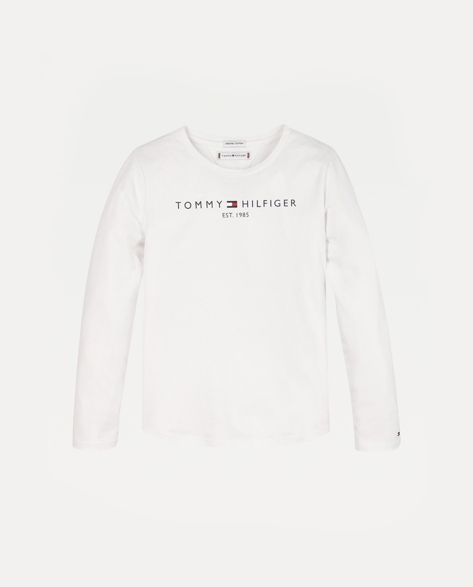 Imagen 0 de Camiseta de bebe niña con manga larga en blanco con estampado