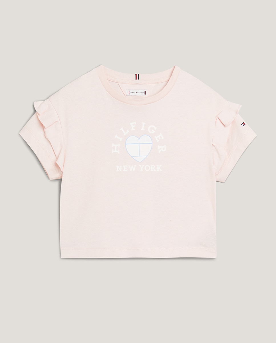 Imagen 0 de Camiseta de bebé niña manga corta y cuello redondo