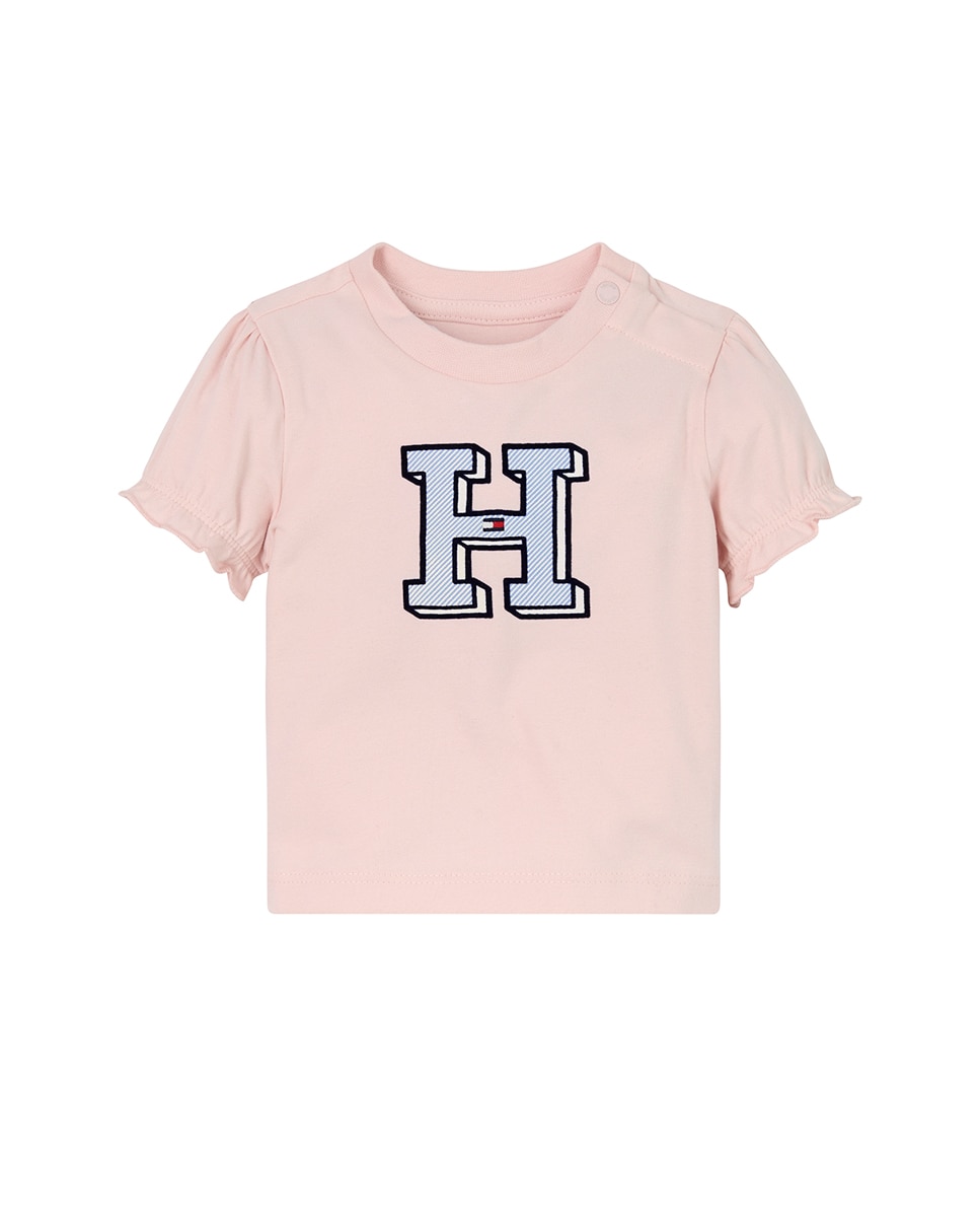 Imagen 0 de Camiseta de bebé niña manga corta y cuello redondo