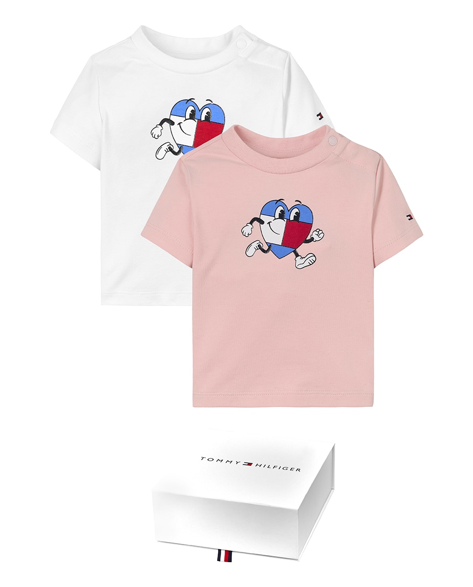 Imagen 0 de Set de bebé niña de regalo caja con dos camisetas de manga corta