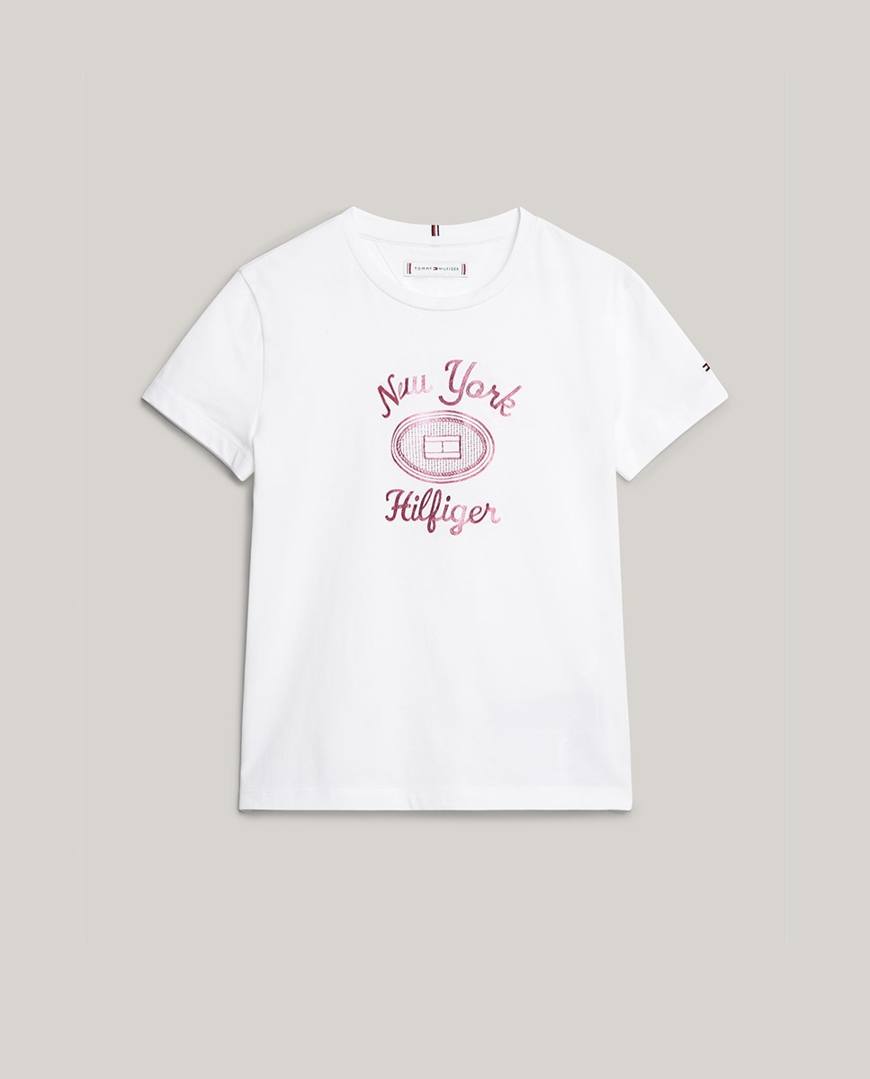 Imagen 0 de Camiseta de bebé niña manga corta y cuello redondo