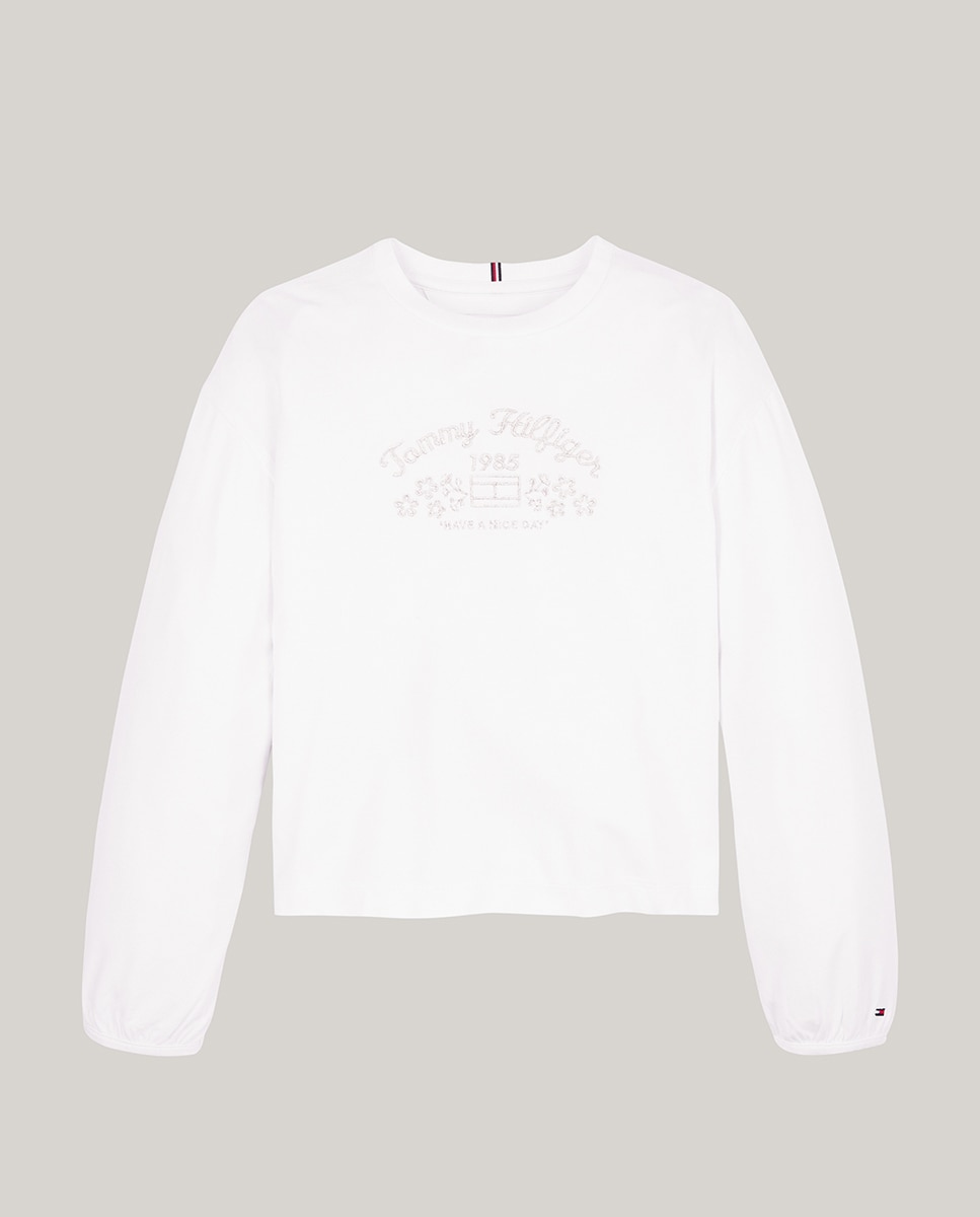 Imagen 0 de Camiseta de bebé niña de manga larga con logo frontal