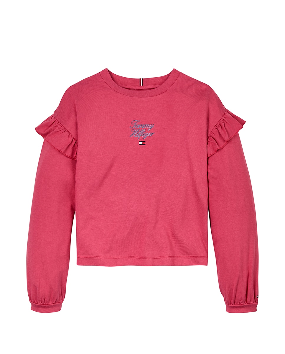 Imagen 0 de Camiseta de bebé niña de manga larga y cuello redondo