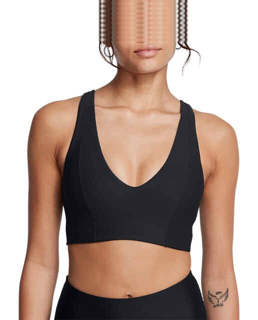 Imagen 0 de Top de mujer Ua Meridian Rib Bralette-Blk Under Armour