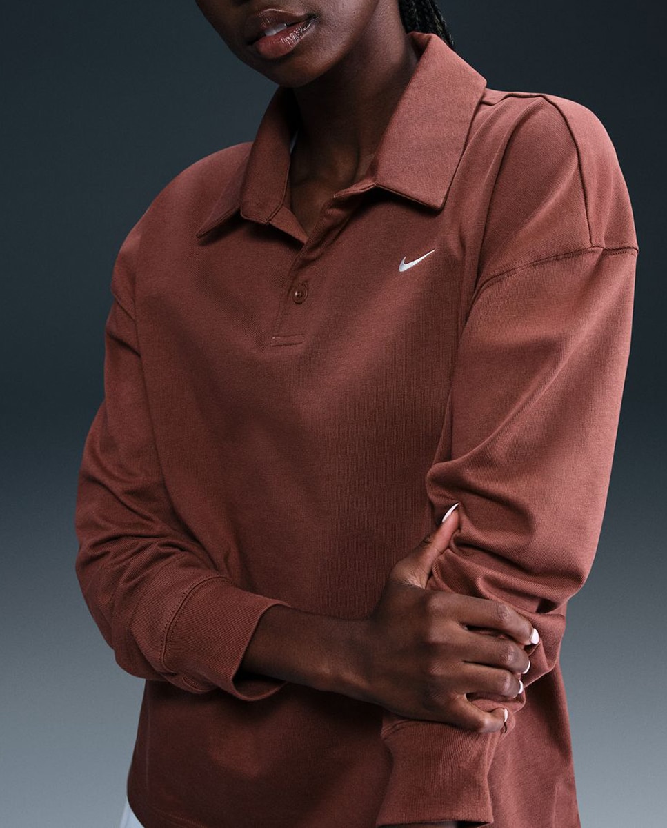 Imagen 0 de Polo de manga larga oversize de Mujer
