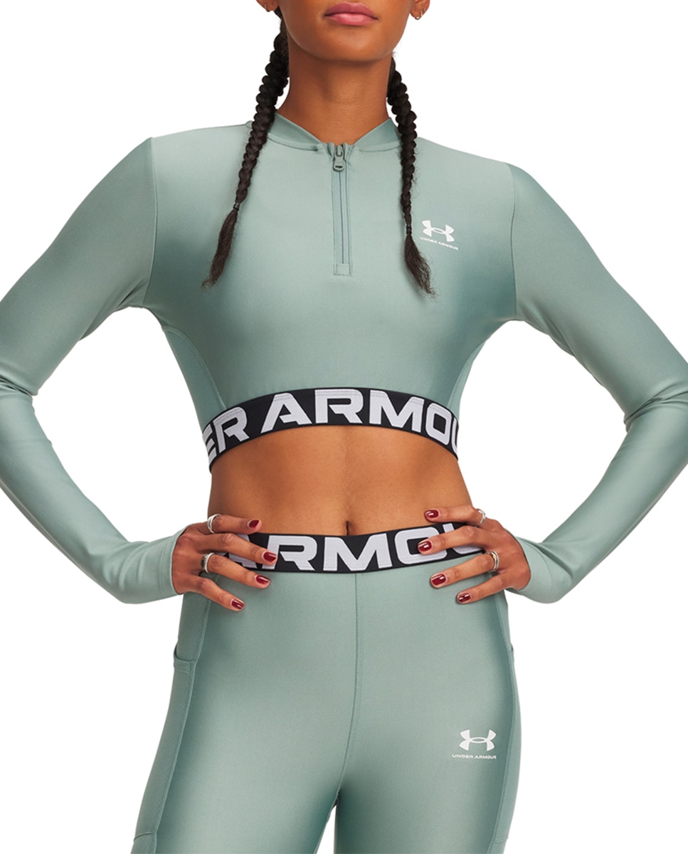 Imagen 0 de Camiseta de mujer HeatGear Rib 1/4 Zip LS Under Armour