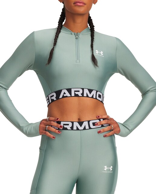 Imagen 0 de Camiseta de mujer HeatGear Rib 1/4 Zip LS Under Armour