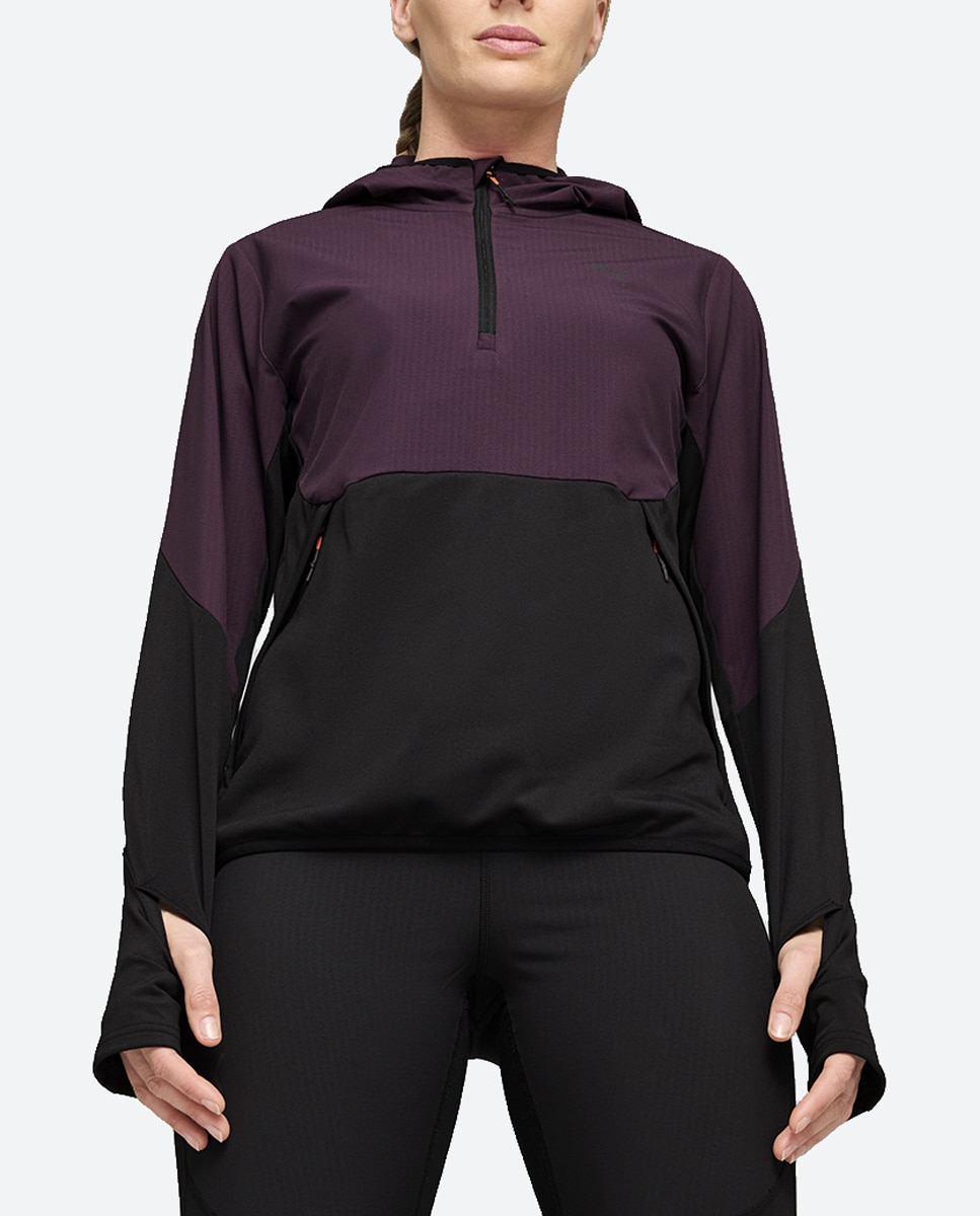 Imagen 0 de Sudadera de mujer Seasons Microfleece hooded Hybrid 1/2 zip Puma