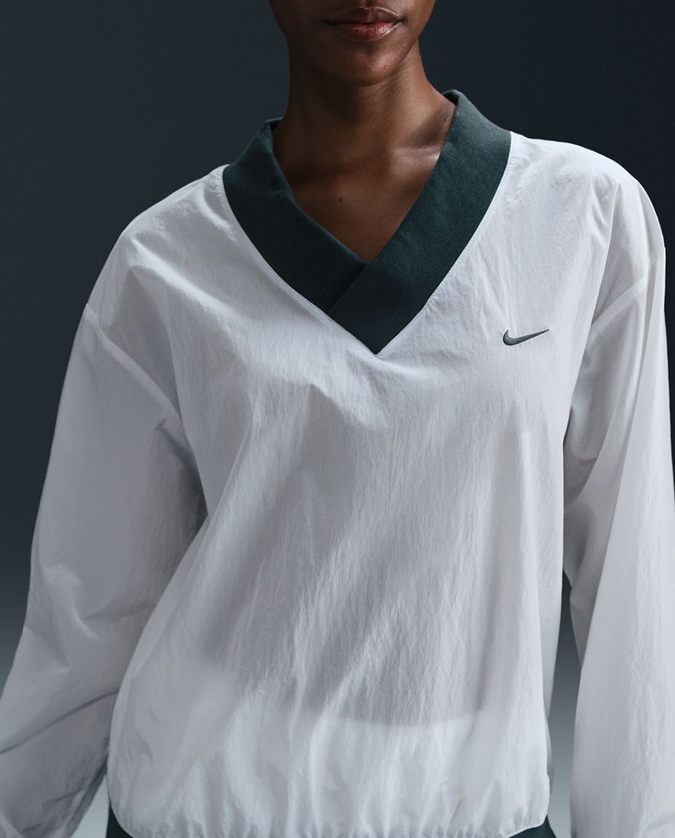 Imagen 0 de Sudadera de manga larga de tejido Woven con cuello en V y protección frente a UV de Mujer