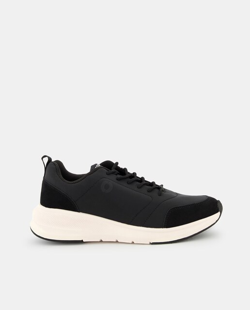 Imagen 0 de Zapatillas de hombre en negro bajas tipo running con logotipo y detalles a tono