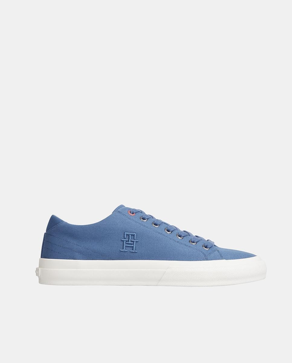 Imagen 0 de Zapatillas de hombre tipo casco bajas de lona con monograma tonal bordado