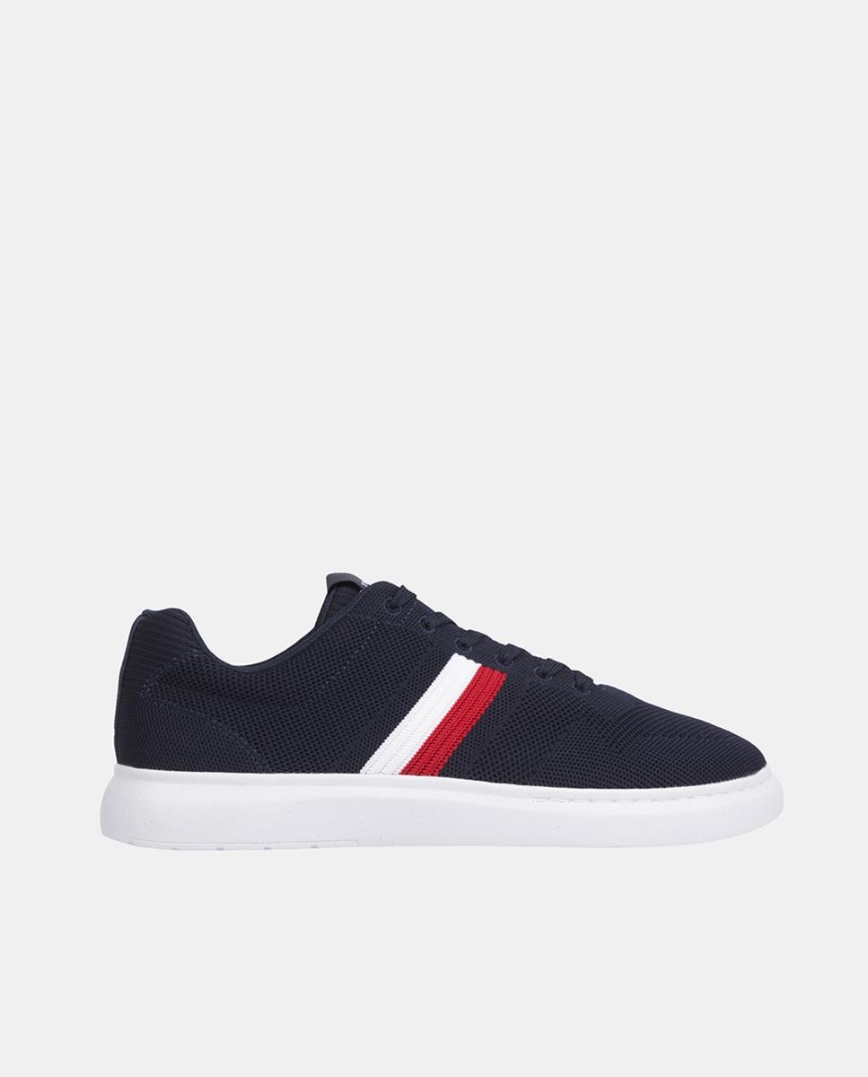 Imagen 0 de Zapatillas de hombre tipo calcetín bajas con franjas laterales y suela EVA