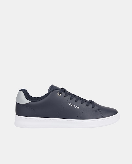 Imagen 0 de Zapatillas de hombre tipo casco bajas en piel con logotipo lateral