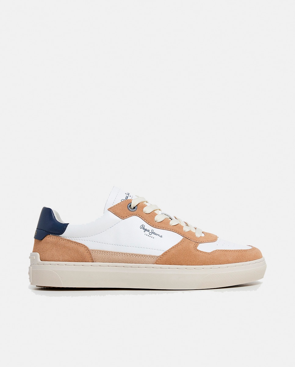 Imagen 0 de Zapatillas de hombre estilo retro con contrastes de tejidos