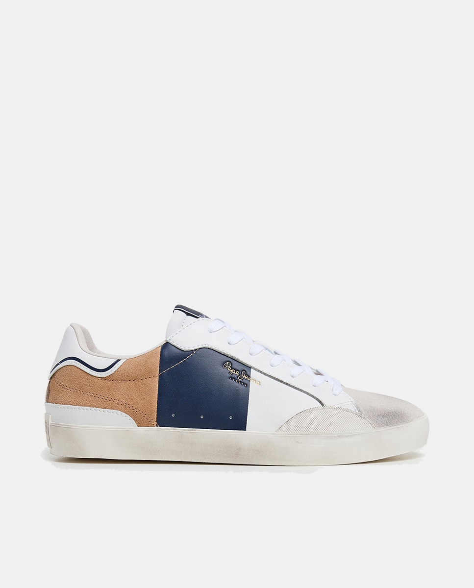 Imagen 0 de Zapatillas de hombre efecto desgastado en piel