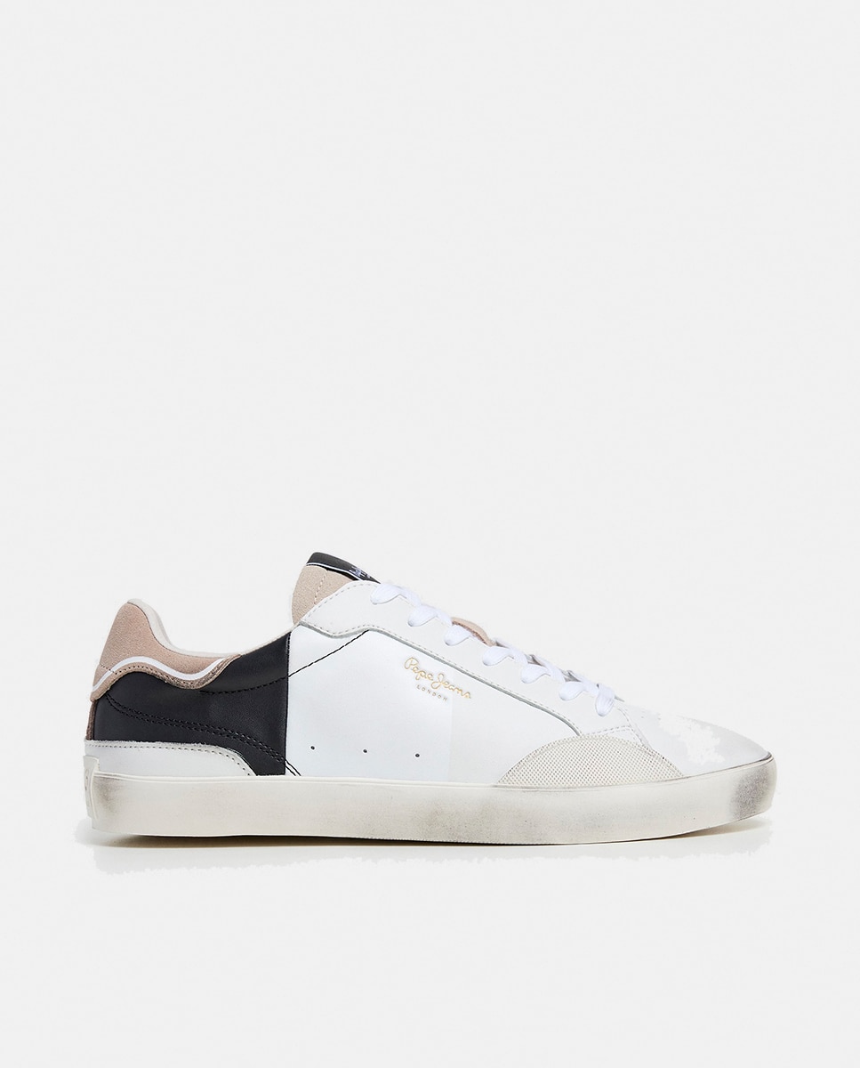 Imagen 0 de Zapatillas de hombre efecto desgastado en piel