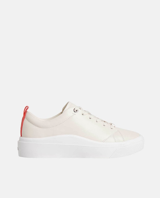 Imagen 0 de Zapatillas de mujer en gris bajas de piel