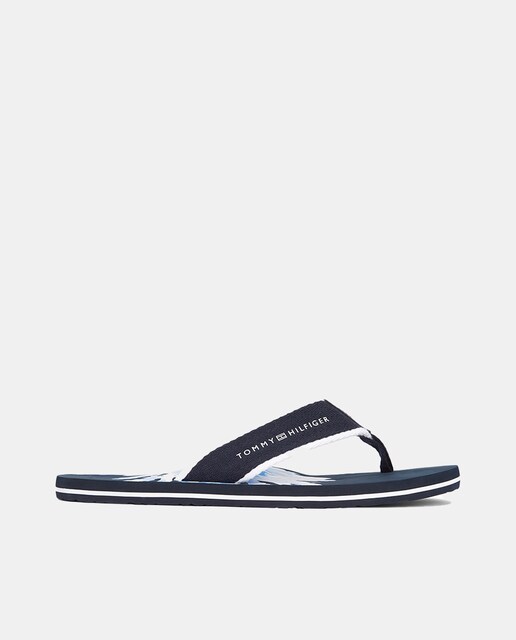 Imagen 0 de Chanclas hombre trenzadas con estampado de palmera