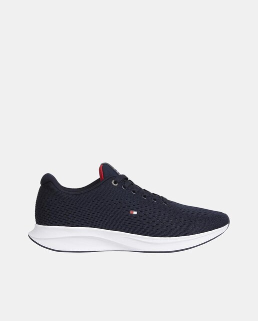 Imagen 0 de Zapatillas de hombre tipo calcetín bajas con franjas laterales y suela de goma