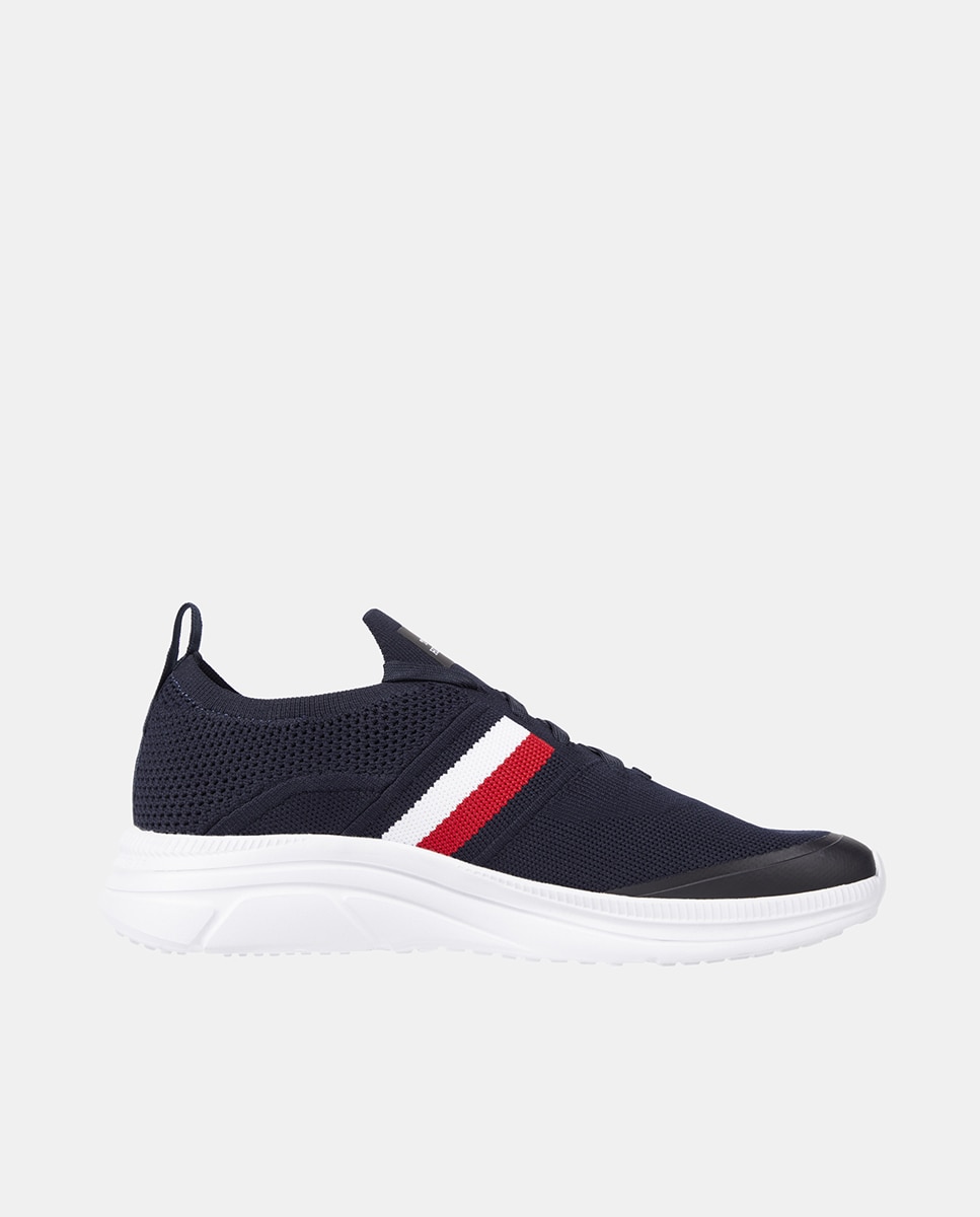 Imagen 0 de Zapatillas de hombre tipo calcetín bajas con branding lateral