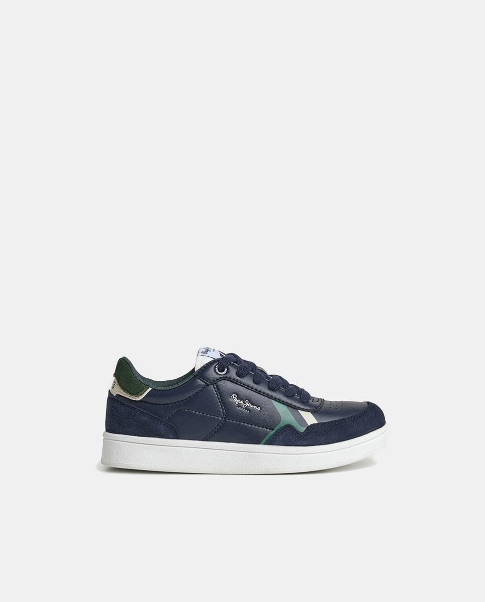 Imagen 0 de Zapatillas Brit de niño tipo basket bajas con logotipo y cordones