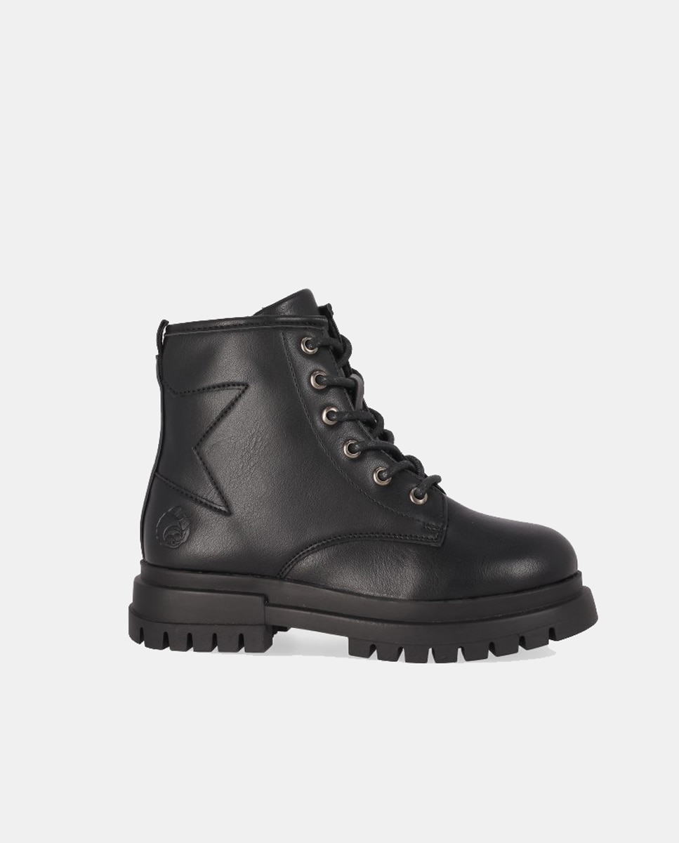 Imagen 0 de Bota niña combat plana cordones