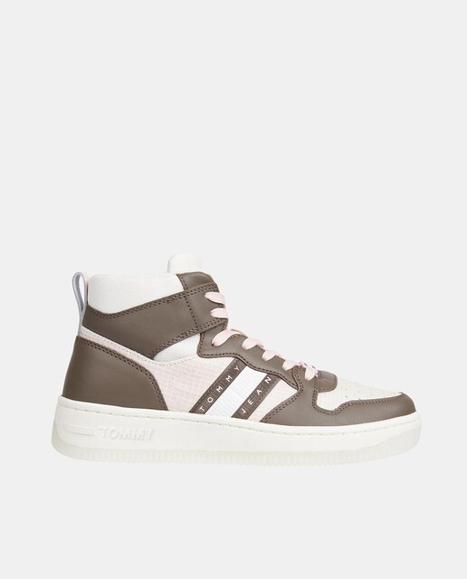 Imagen 0 de Zapatillas de mujer tipo basket altas con logotipo y suela de goma