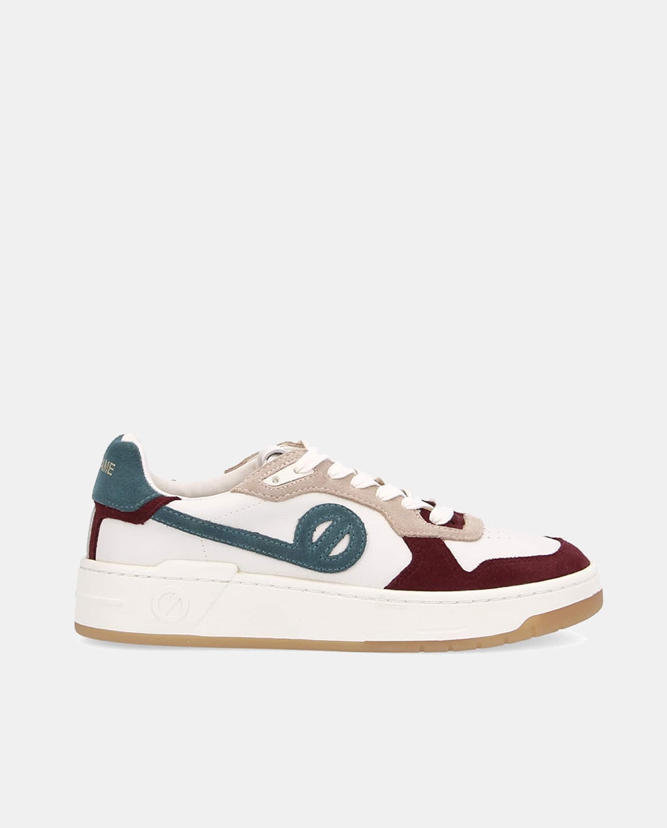 Imagen 0 de Zapatillas Kelly de mujer tipo basket bajas en piel con logotipo