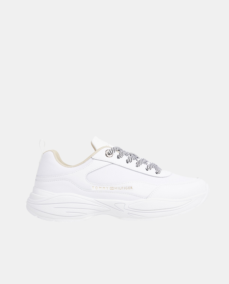 Imagen 0 de Zapatillas de mujer tipo running bajas en piel con suela chunky
