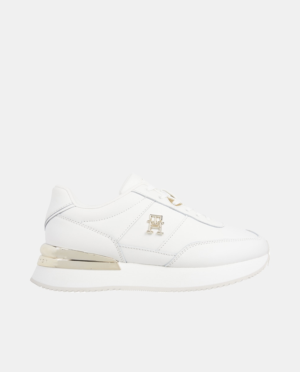 Imagen 0 de Zapatillas de mujer tipo running bajas en piel con logotipo