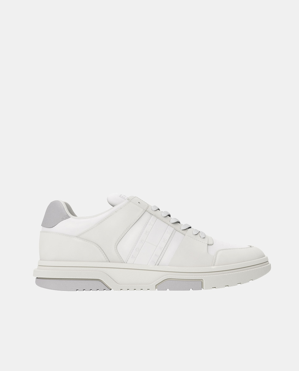 Imagen 0 de Zapatillas de mujer tipo basket bajas en piel con branding