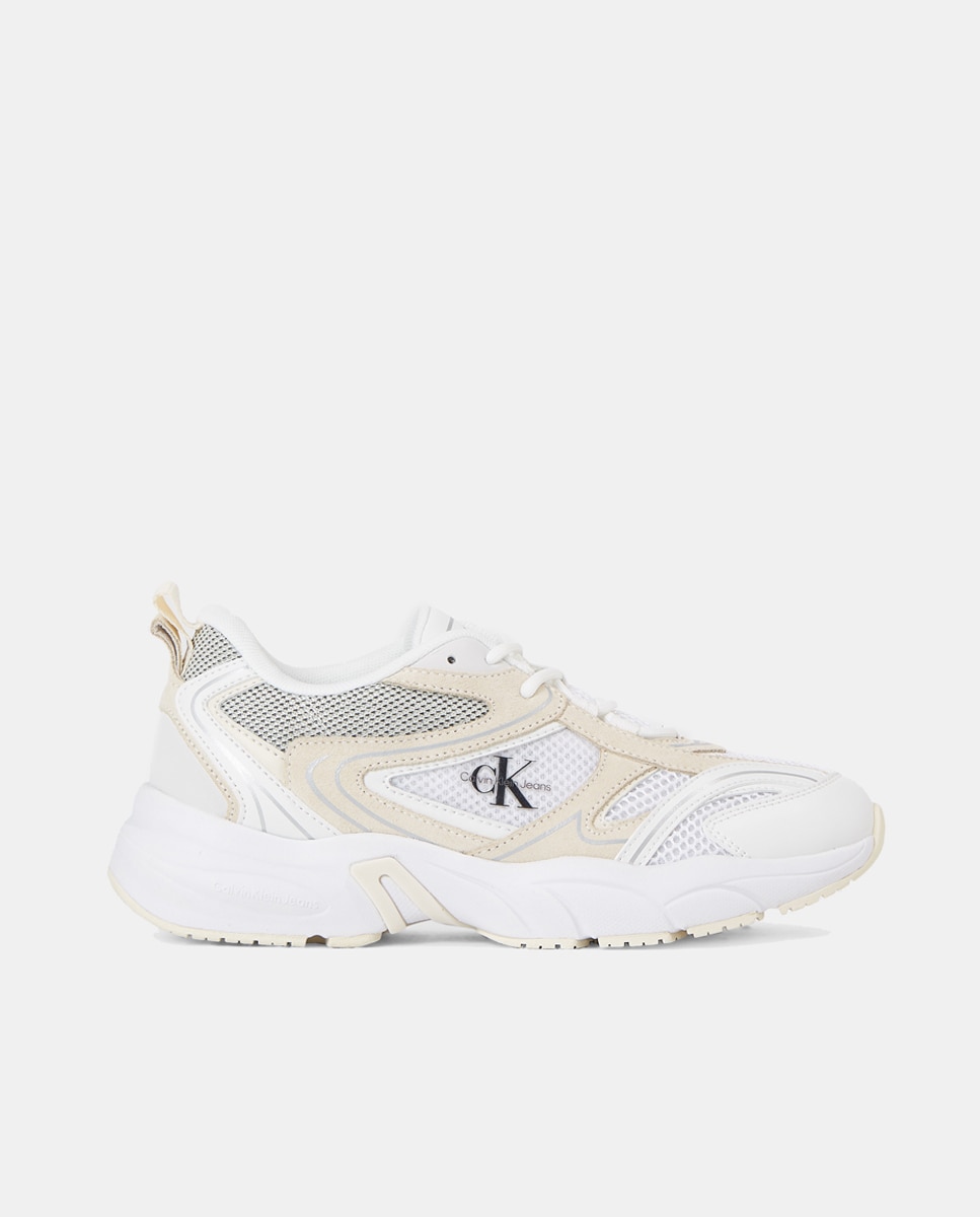 Imagen 0 de Zapatillas de mujer tipo running bajas en piel con logotipo