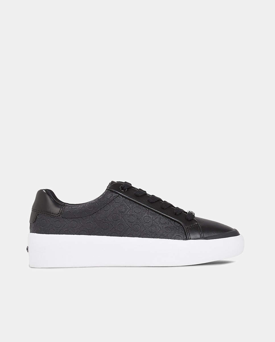 Imagen 0 de Zapatilla casco con plataforma Calvin Klein con estampado monogram