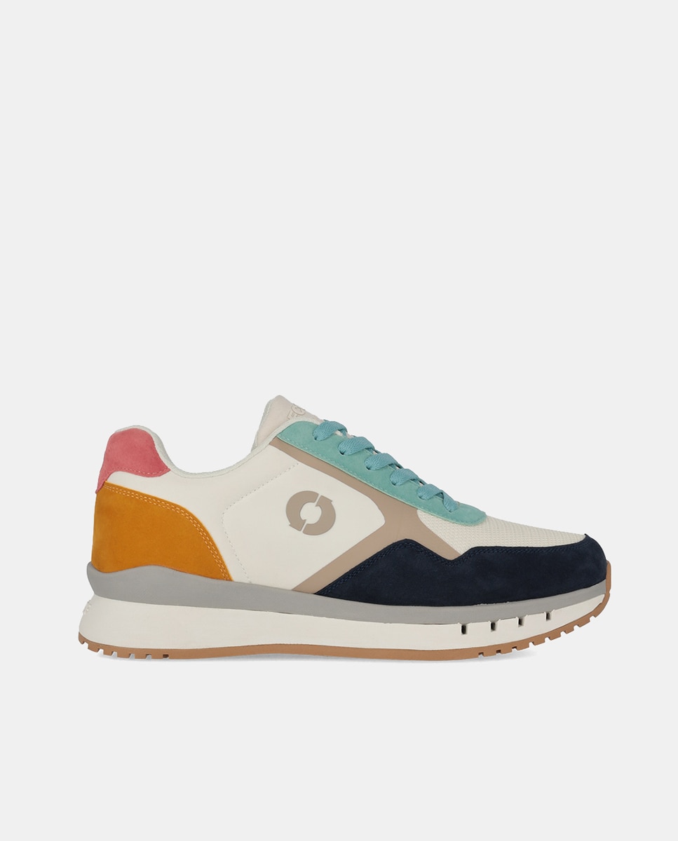 Imagen 0 de Zapatillas de mujer en multicolor bajas tipo running con logotipo lateral