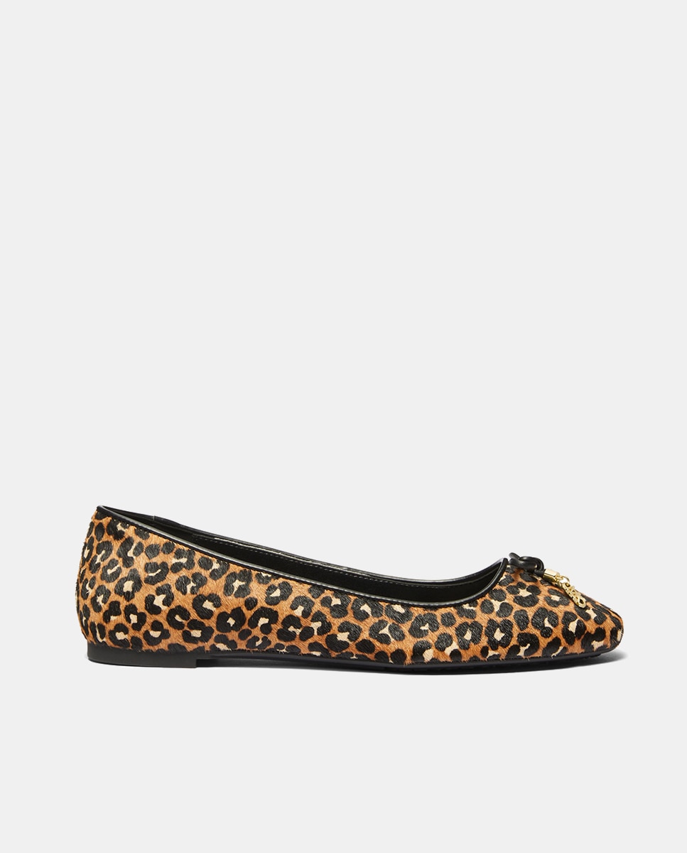 Bailarinas Nori de mujer en piel con estampado animal print y detalle de lazo — oferta en Primeriti