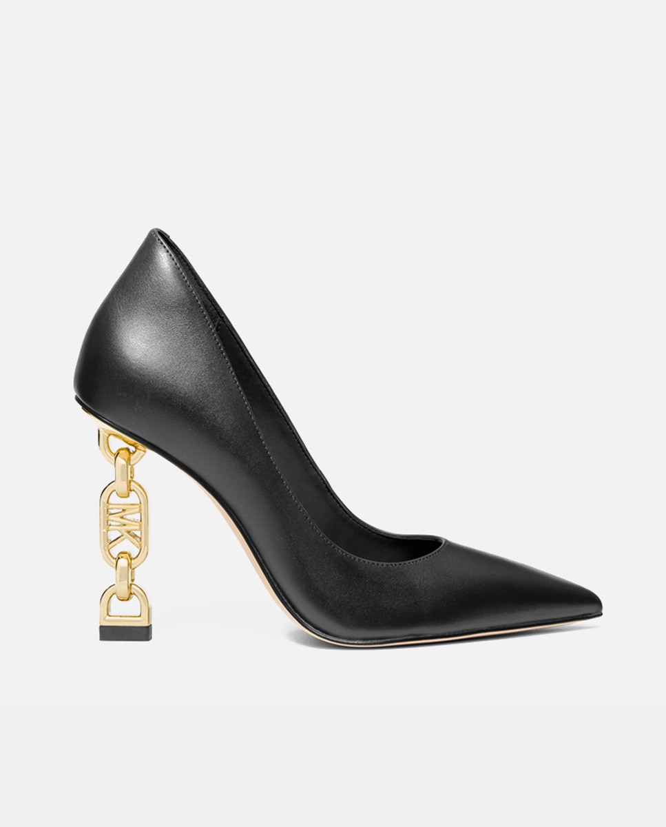 Zapatos de salón Tenley Pump de mujer en piel con tacón dorado — oferta en Primeriti