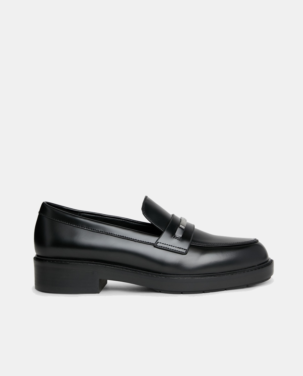 Imagen 0 de Mocasines de mujer en piel con logo