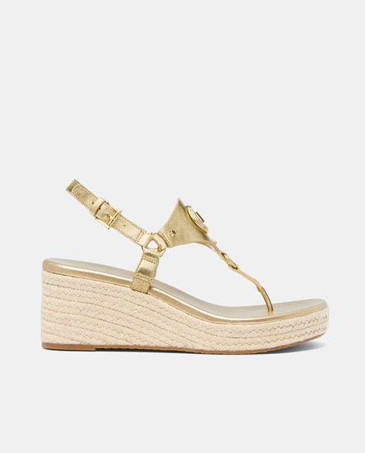 Imagen 0 de Alpargatas de cuña Casey de mujer en piel con logotipo